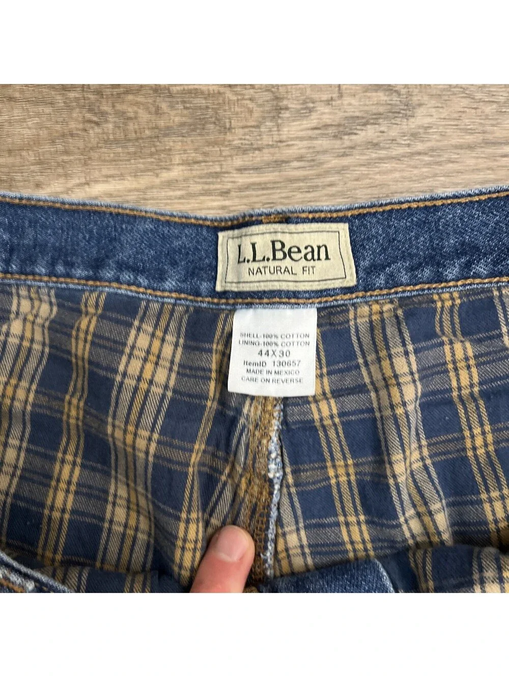L.L.Bean Men’s Straight Leg flannel lined Blue Denim Jeans Regular Fit Medium